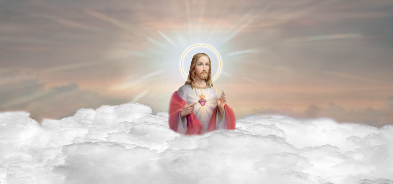 Sacred Heart Bronze Clouds (Spanish)